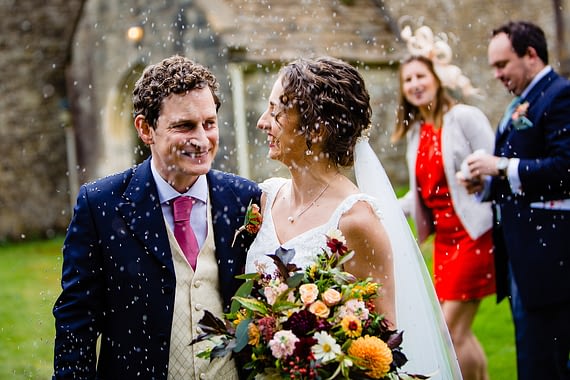 confetti throw micro wedding photographer gloucestershire