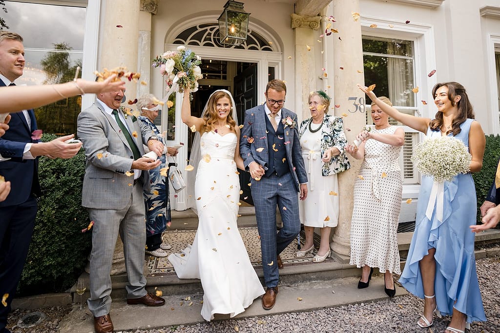 Cheltenham wedding photographer confetti