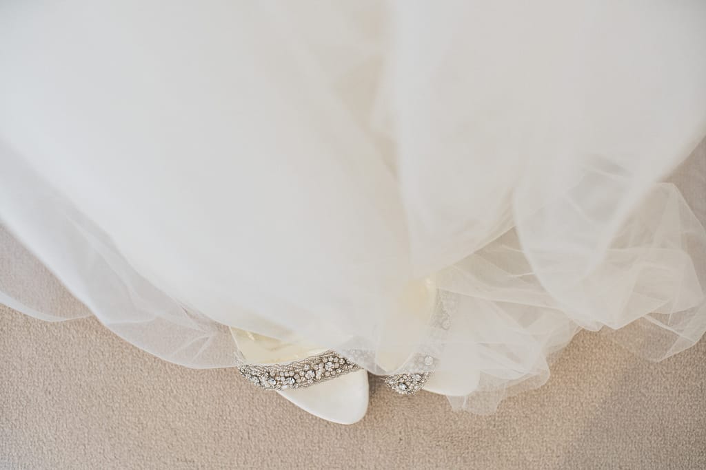 wedding dress and shoes Elmore court photography