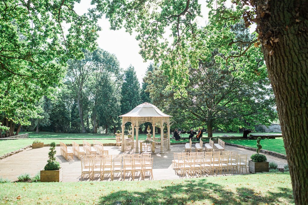 outdoor ceremony eastington park with music