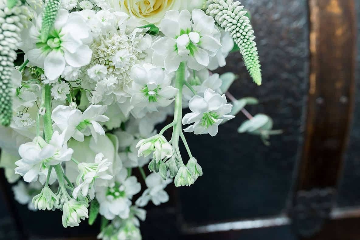 white wedding bouquet Gloucestershire wedding photographers