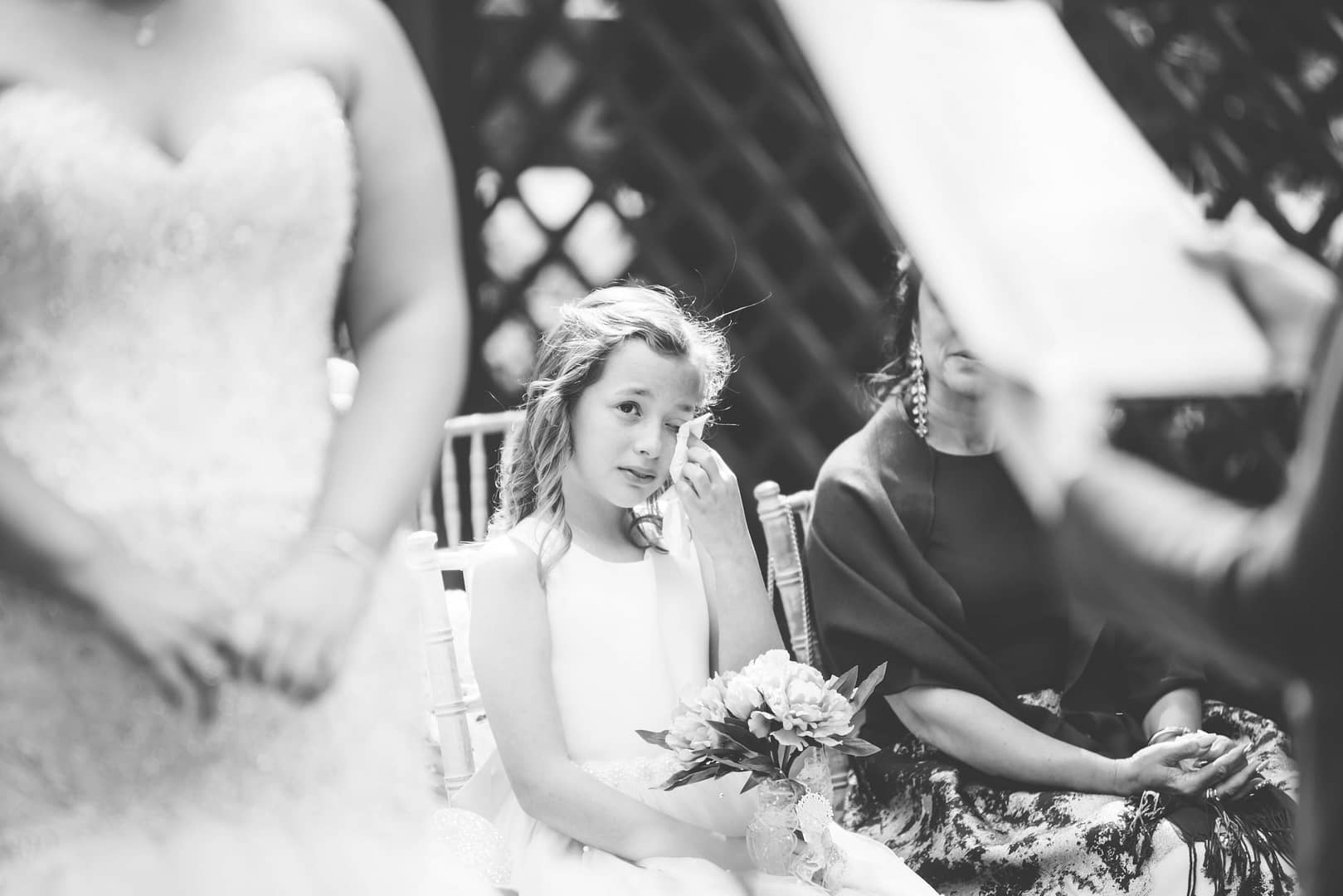 daughter crying cotswold wedding photography