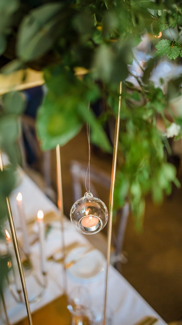 tealight intimate wedding tables gloucestershire photographer