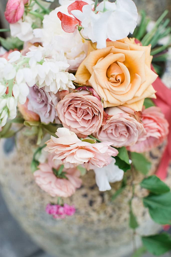 pink and yellow wedding bouquet no 131 cheltenham photography