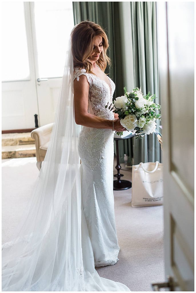 bride with bouquet Barnsley house photographer