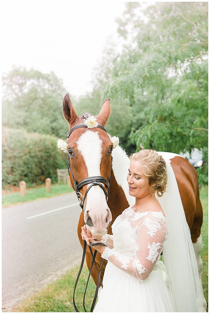 bride with horse stratford wedding photographer